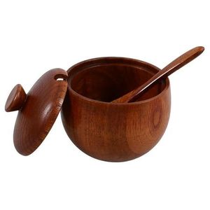 Contenedor de Especias de Madera Ecológico con Tapa Hermética, Tarro de Especias de Madera de Acacia Natural para Organizador de Cocina - Product Image 1
