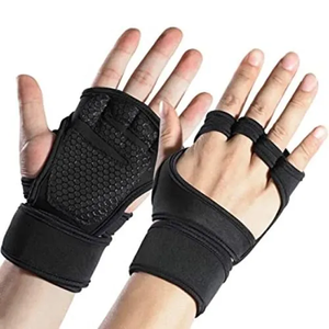 <b>Half</b> Finger Fitness Gloves Neoprene Breathable Non <b>Slip</b> Adjustable Wrist Strap Gym Weight Lifting Unisex - Product Image 1