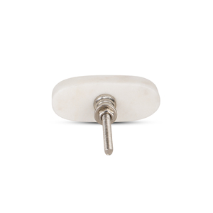 Boutons et poignées de tiroir en marbre classique, magnifiquement faits à la main par Shubham, avec incrustations décoratives en pierre. - Product Image 3