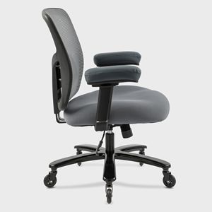 Sedia da Ufficio Ergonomica in Rete, Capacità 180 kg, Sedia da Scrivania per Persone Alte e Robuste, con Supporto Lombare Regolabile, Schienale Alto, Seduta Larga e Braccioli - Product Image 2