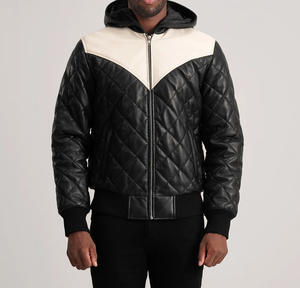 Nueva Chaqueta Deportiva Casual para Hombre, de Cuero PU Rojo Sólido, con Capucha, Cierre de Cremallera Metálica Plateada y Botones - Product Image 4