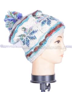 Hecho a mano de lana de sombrero de invierno con orejeras borla y pom HHWTH 0029 - Product Image 1