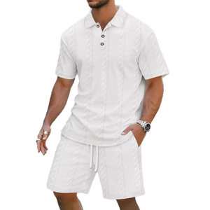 Conjunto de Camisa Polo y Pantalones Cortos Casuales de Verano para Hombre, Tejido Transpirable y Suave, Cuello Alto, Traje Casual para Hombre - Product Image 2
