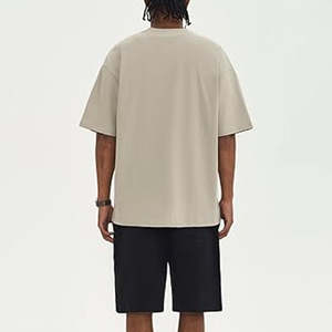 Camisetas Casuales de Cuello Redondo de Lona 100% Algodón de Alta Calidad para Hombre, Transpirables, Lisas, de 260g, Manga Corta, con Logo, al por Mayor - Product Image 2