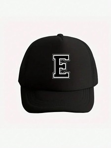 1 gorra de béisbol para niños con 26 letras, sombrero para el sol transpirable de malla moderno y versátil, adecuado para salidas diarias - Product Image 4
