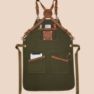 Delantal Largo de Seda con Relieve para Máxima Protección, Diseño Clásico para Hombres, para Panaderos y Chefs, Uso en Restaurantes y Bares - Product Image 1