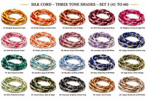 Y S INTERNATIONAL Colorful Recycled Silk Cord Jewelry Making Boho <b>Wrap</b> Bracelets DIY Crafts Macrame Handmade Accessories Flat - Product Image 5