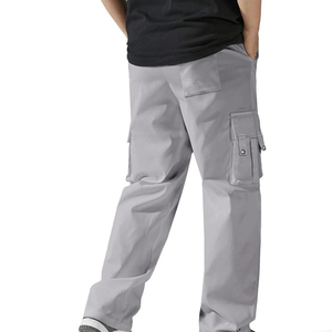 Pantalon cargo en jean baggy pour homme, taille personnalisée, style streetwear, avec cordon de serrage, coupe fuselée, idéal pour l'été – Vente directe usine - Product Image 2