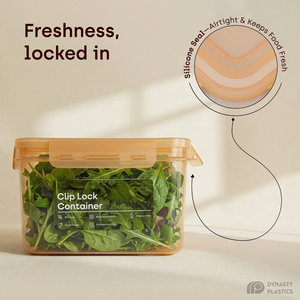 Boîte de conservation alimentaire carrée en silicone, hermétique et anti-fuite, avec fermeture à clip - 2400 ml - Product Image 3