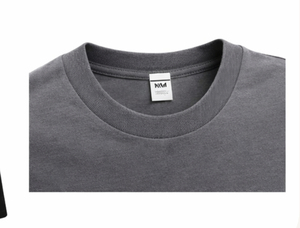 Ensemble deux pièces tricoté 100 % coton pour homme, coupe droite, manches courtes, double couche, style streetwear formel, délavé à l'acide, vintage - Product Image 5