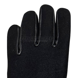 ถุงมือหนังสีดำแบบติดกระดุม หนังแกะสีดำ คุณภาพสูง แฟชั่นฤดูหนาว สำหรับกิจกรรมกลางแจ้ง รับผลิตตามแบบ (OEM) มีหลายขนาด ถุงมือข้อมือริบบิ้นอุ่นๆ - Product Image 2