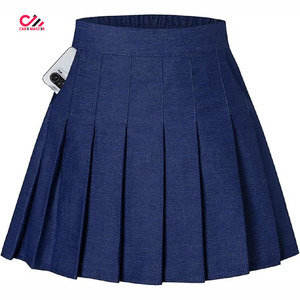 Jupe plissée scolaire de haute qualité pour filles, uniforme à carreaux, courte, en coton et laine, couleurs personnalisables, vente en gros - Product Image 1