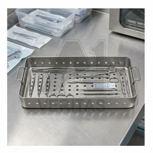 A-1 VERITAS Premium Stainless Steel Perforated Hole Galvanized Surface 5mm <b>Wire</b> Gauge Surgical <b>Mesh</b> Utility Tray Medical - Product Image 4