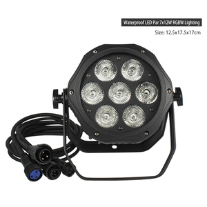 SHEHDS IP65 Waterproof LED Par 7x18W RGBWAUV 6in1 Outdoor DMX512 Stage <b>Light</b> for Building Garden - Product Image 1