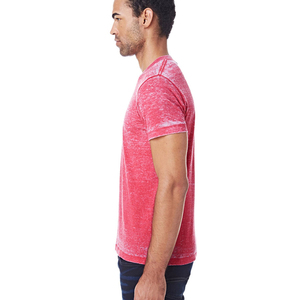 Camiseta para hombre con efecto acid wash, tela de algodón vintage con lavado ácido, material suave, corte regular, manga corta, cuello redondo, cómoda para uso diario. - Product Image 4