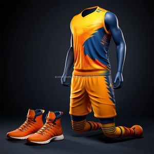 Ensemble de maillots de basket-ball réversibles 100% polyester imprimés par sublimation personnalisée uniforme de basket-ball de qualité Design unique grande taille - Product Image 5