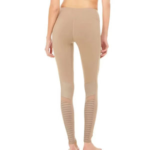 Custom Women's Active Fitness <b>Leggings</b> Mid Long Length Casual Style Yoga <b>Leggings</b> Tummy Control Sexy Solid <b>Pattern</b> Mesh Design - Product Image 2