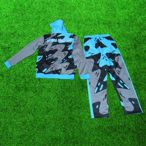 Custom Summer Windproof Reversible Tracksuit for Men Full-Zip Hoodie Jogger Pants <b>Two</b>-<b>Piece</b> Sportswear <b>Set</b> Sublimated Print 100% - Product Image 3