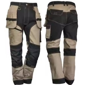 2026 Summer New High Waist Canvas Multi-pocket Cargo Pants Custom Elastic Plus Size Lightweight Men's <b>Trousers</b> - Product Image 1