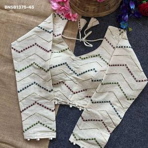 Colección de blusas de alta calidad con trabajo de hilo y lentejuelas, manga larga, espalda acolchada y cierre de gancho, proveedor de Surat para la moda femenina. - Product Image 6