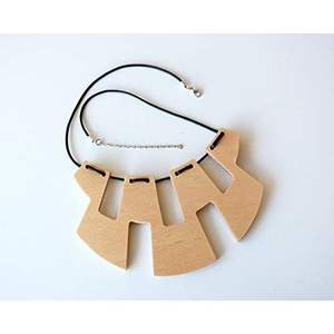 Collier pour femmes durable, bijoux avec perles en bois, fournitures de perlage - Product Image 3