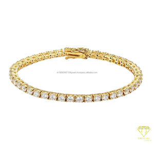 Pulsera DE TENIS cultivada en laboratorio cúbico elegante Unisex, pulsera de cristal de moda con cierre seguro para uso diario, aniversario - Product Image 6