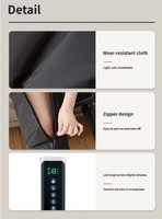 ALL STAR - Masseur à compression d'air pour les jambes entières, chauffant, 9 niveaux de pression, bottes de massage, contrôle du temps, soulage la fatigue, améliore la circulation
