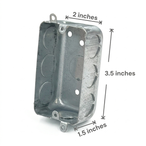 Caja de Conexiones Eléctrica Estándar de Acero Galvanizado Anticorrosión de Alto Rendimiento, de 1 mm de Espesor, con Aberturas de 1/2 Pulgada, de Una Sola Unidad - Product Image 2