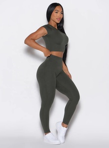 Ensemble 2 pièces soutien-gorge à manches fines yoga fitness yoga wear yoga bra top fitness wear femmes sport soutien-gorge gym fitness sets - Product Image 3