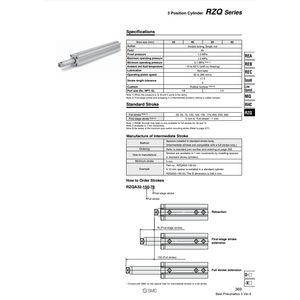 ชิ้นส่วนกระบอกสูบนิวเมติกส์กระบอกนิวเมติกส์ RZQA32-100-50 - Product Image 1