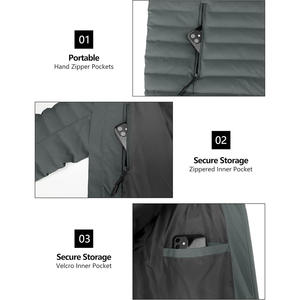 Veste matelassée longue à capuche pour homme, avec rembourrage épais, fermeture éclair sécurisée, services OEM/ODM - Product Image 4