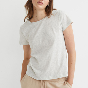 Nouveau T-shirt décontracté à manches courtes et épaules tombantes pour femme, grande taille, coupe ample, en polyester/coton, imprimé motif lettres - Product Image 2