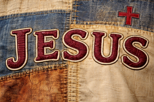 Men's Christian Jesus <b>Patchwork</b> Printed T-<b>Shirt</b> Vintage Religious Graphic Streetwear Regular Fit 100% Cotton T-<b>Shirt</b> - Product Image 5