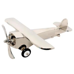 Modèle d'avion <span class=keywords><strong>en</strong></span> métal de haute qualité, <span class=keywords><strong>objet</strong></span> de collection, avec hélice <span class=keywords><strong>nickel</strong></span>ée, pour présentation sur table, souvenir, cadeau - Product Image 5