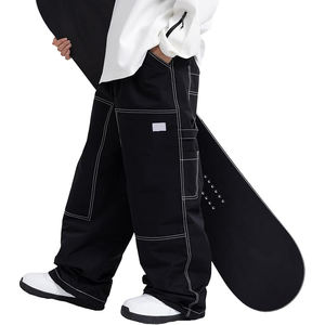 Pantalon de ski et snowboard unisexe imperméable pour l'hiver, coupe ample, style cargo/pantalon large, streetwear - Product Image 5