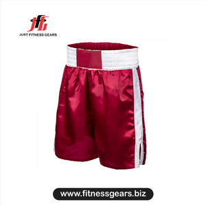 กางเกงชกมวยสีน้ำเงินสำหรับผู้ชาย JUST FITNESS GEARS ผลิตจากโพลีเอสเตอร์ 100% ทนทาน เหมาะสำหรับศิลปะการต่อสู้ ขนาดผู้ใหญ่ - Product Image 2