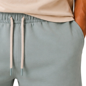 Sage Green And Beige Mens <b>T</b> <b>Shirt</b> Shorts Set Crew Neck Short Sleeve Pocket Top Cargo Drawstring Shorts Casual Sportswear Summer - Product Image 3