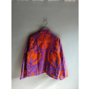 Hand Embroidered Breathable Velvet Blazer <b>Women</b> Button up Collar Floral Pattern Full Sleeve Autumn Bohemian Style <b>Coat</b> GIFT HER - Product Image 6