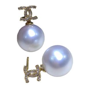 Boucles d'oreilles pendantes haut de gamme en argent sterling 925, comparables aux perles naturelles blanches australiennes de 11 à 12 mm - Product Image 5