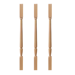 Wholesale Sustainable Poplar White <b>Primed</b> Baluster Picket Spindles Railings Stair Parts Modern Staircase Balcony - Product Image 1