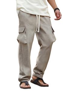 Pantalones casuales versátiles para hombre al por mayor, con múltiples bolsillos, transpirables, 100% poliéster, tela Oxford, pantalones deportivos para hombre - Product Image 2