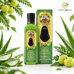 Aceite Capilar de Amla y Aloe Vera, Aceite Capilar Botánico Nutritivo, Textura Suave, Fórmula Ligera, Cuidado del Cuero Cabelludo, Tratamiento Capilar Diario, OEM - Product Image 4