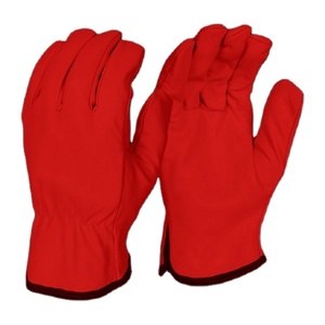 Heavy-Duty Reflective Safety <b>Gloves</b> for Garden Driving Heat Spark Resistant Personal Protective Sheep Grain Leather - Product Image 2