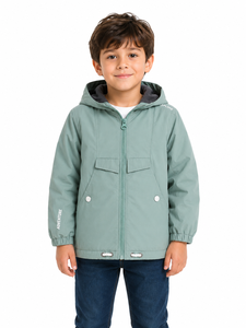 Veste coupe-vent à capuche pour enfants Livster, veste légère à fermeture éclair pour garçons, veste d'extérieur résistante à l'eau, parka décontractée à capuche coupe-vent - Product Image 1