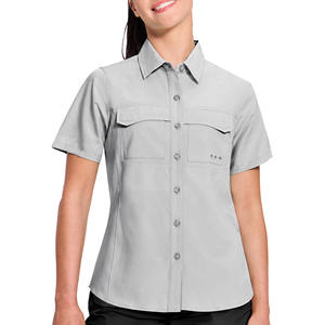 Camisetas de Pesca de Alto Rendimiento para Mujer, Tejido de Poliéster y Spandex, Estilo Urbano, Color Sólido - Product Image 1