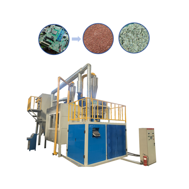 High Efficiency Automatic PCB Electronic Scrap Recycling Line Eco-Friendly High Productivity Print Boards Crushing Separator