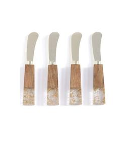 Ensemble de couverts de haute qualité en acier inoxydable avec manches en bois, 16 ou 24 pièces - Product Image 2