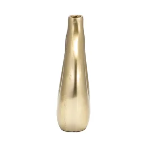 Vase à fleurs en métal doré fait main, centre de table floral décoratif de luxe, décoration intérieure, vase décoratif en fer fait main - Product Image 2
