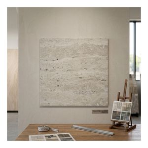 Travertino Clásico Ivory, Losas de Piedra Natural de Travertino Romano, Travertino Tivoli Beige, Travertino Orgánico Tierra 60x60 - Product Image 1