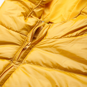 Women's <b>Yellow</b> Quilted Hooded <b>Puffer</b> <b>Jacket</b> With Zipper Closure Full Sleeve Winter Coat - Product Image 6